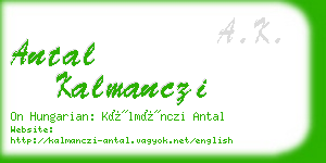 antal kalmanczi business card